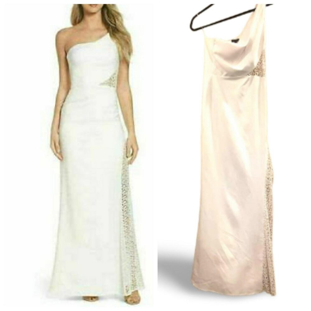 MARIA BIANCA NERO Olivia Lace Inset One-Shoulder G
